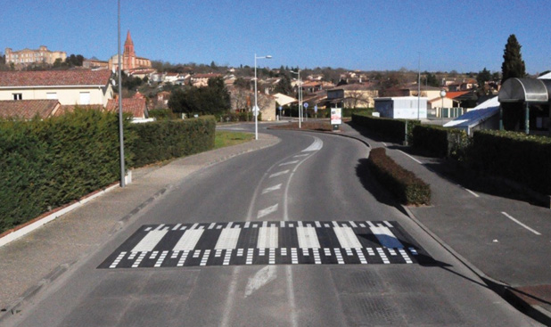 Modulaire verkeersdrempels - zebrapad